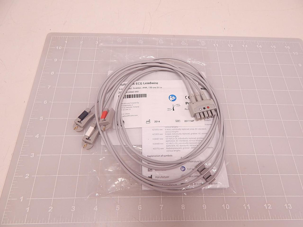 GE 412682-002 IPX2 MULTI-LINK ECG LEADWIRE 130 CM T74652