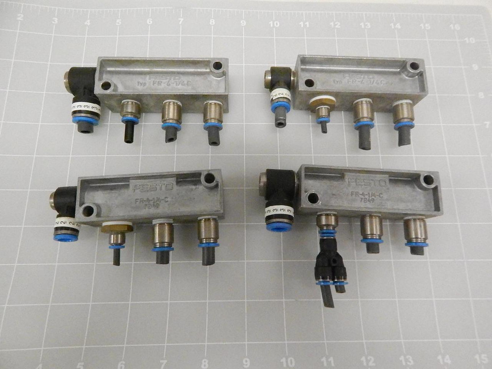 LOT OF 4 FESTO FR-4-1/4 C PNEUMATICS T72926
