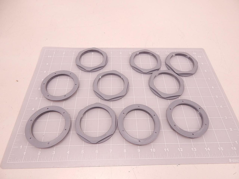 LOT OF 10 SAB NORTH AMERICA PMG-63 M63 X 1.5 GRAY POLYAMIDE 6 T75862