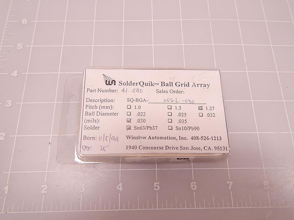 LOT OF 25 WINSLOW AUTOMATION SQ-BGA-256L-030 41.590 BALL GRID ARRAYS T76235