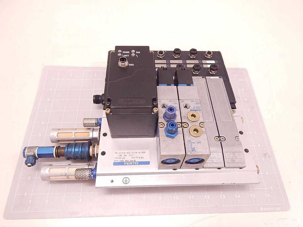 FESTO IIFG-02-1/4-4-BU SOLENOID VALVE MANIFOLD ASSEMBLY T76253