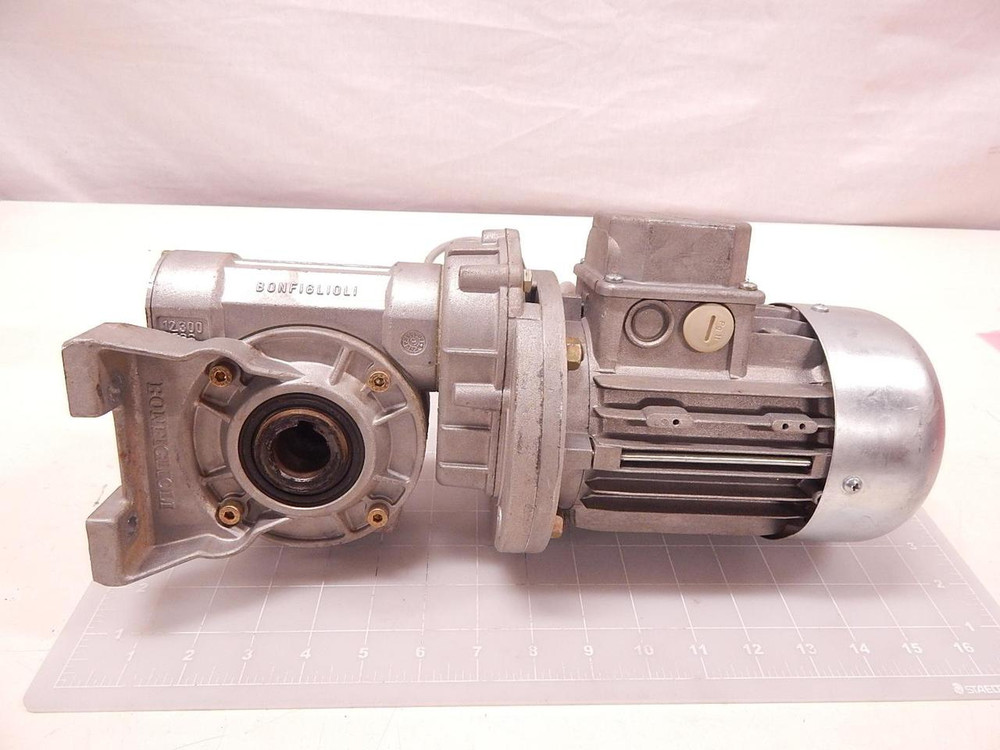 BONFIGLIOLI VFR49 V P63B5 BN63B4 MOTOR W/ GEAR REDUCER T76553