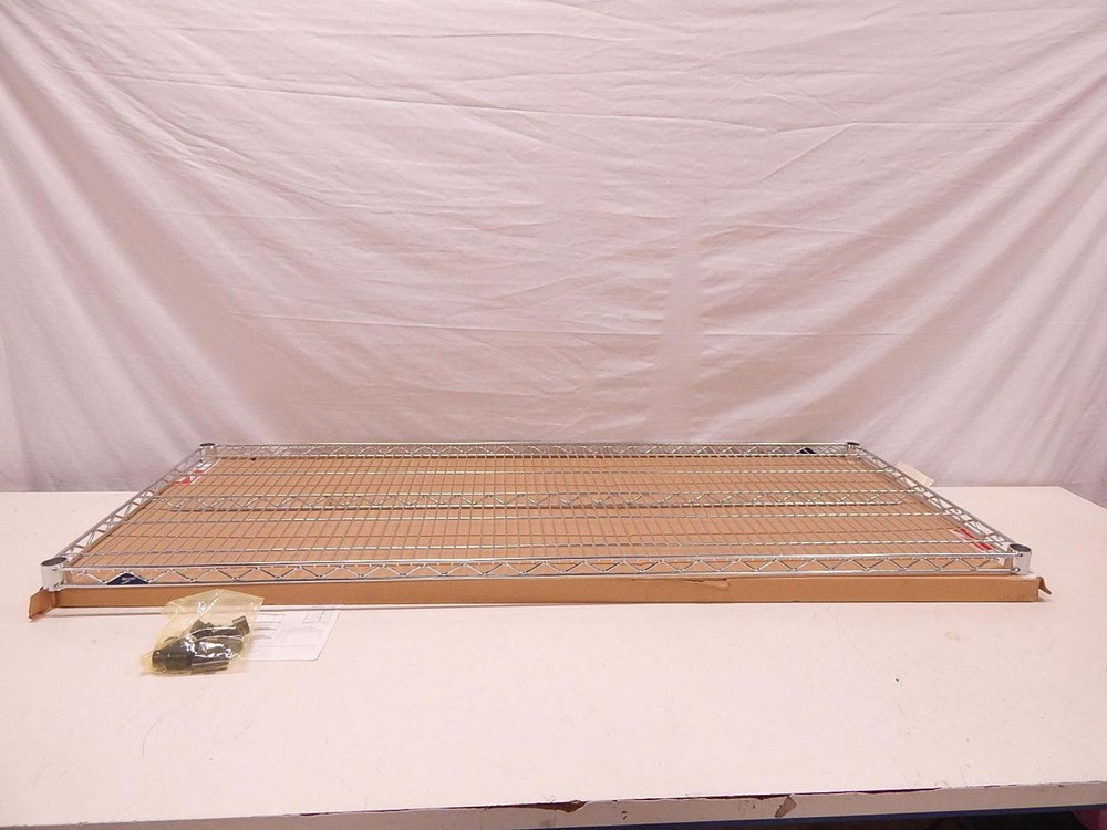 LOT OF 12 METRO 2460BR-1PK WIRE SHELFS 24" X 60" 800LBS SHELF CAPACITYT77691