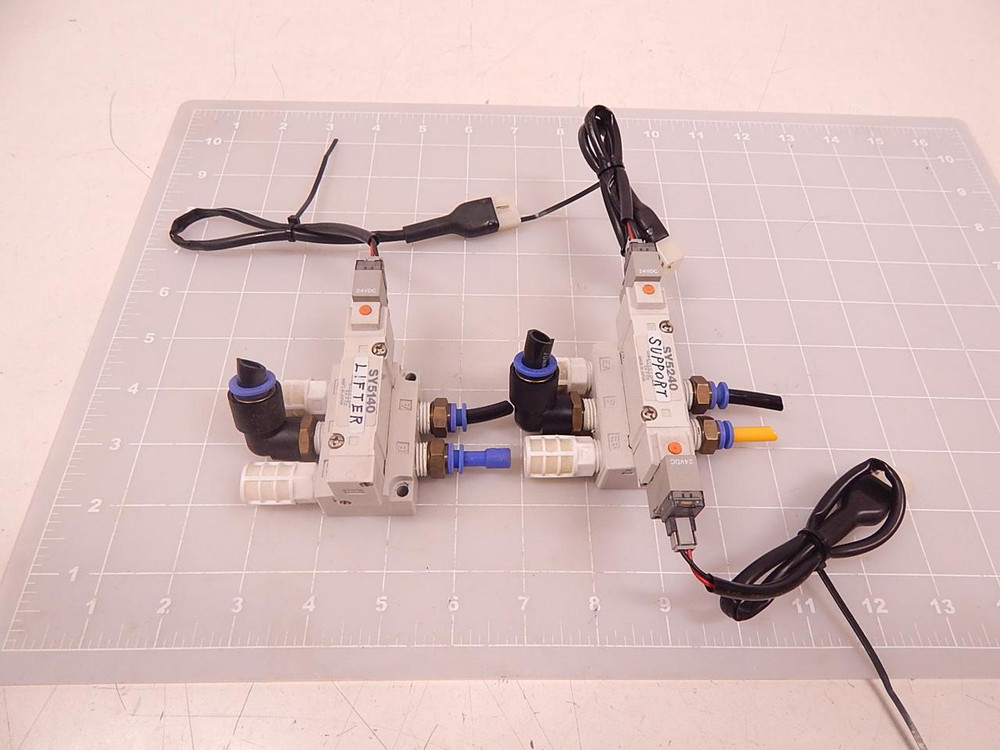 LOT OF 2 SMC SY5140 SOLENOID VALVES T73139
