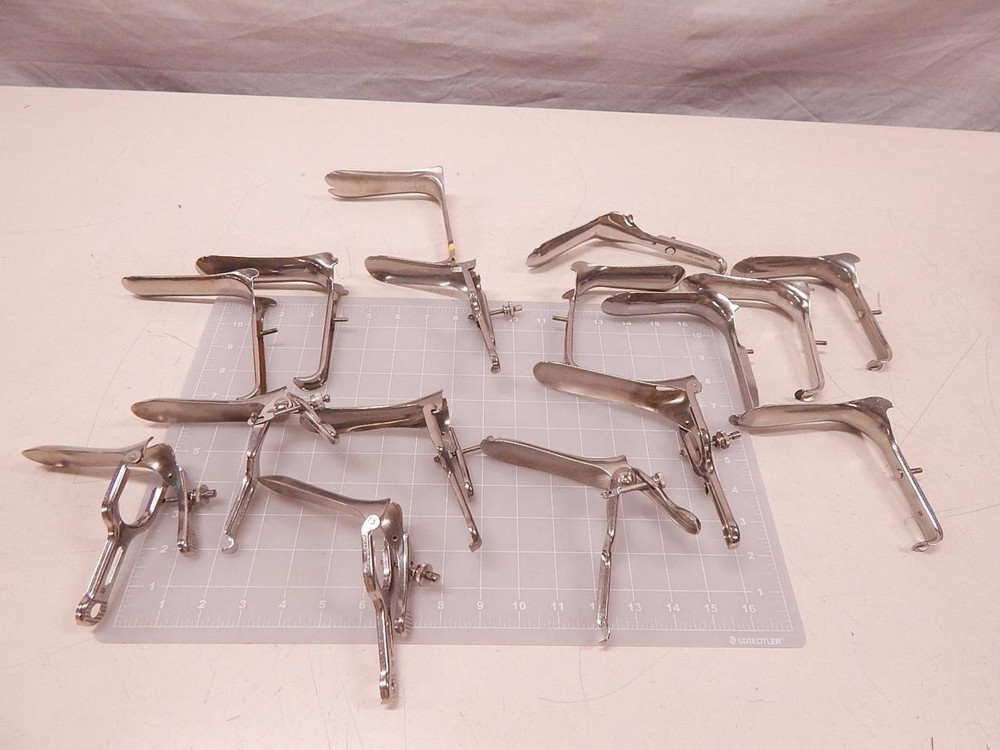 LOT OF 16 CARSTENS STAINLESS CMS WBAMC STAINLESS VAGINAL SPECULUM T78758