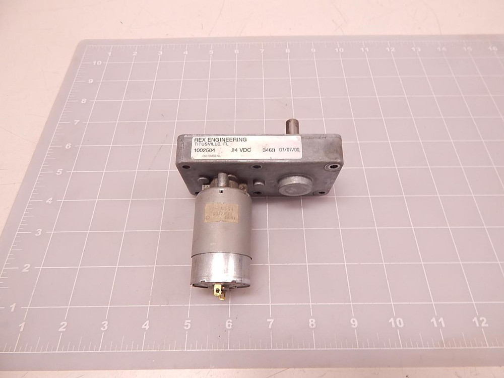 REX ENGINEERING 1002584 GEAR MOTOR 24 VDC T80107