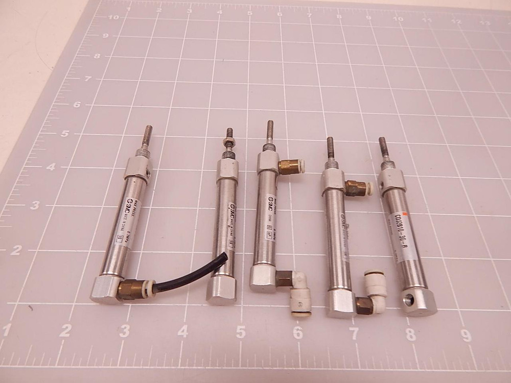 LOT OF 5 SMC CDJ2B10-30-B PNEUMATIC DOUBLE ACTING CYLINDERS T81263