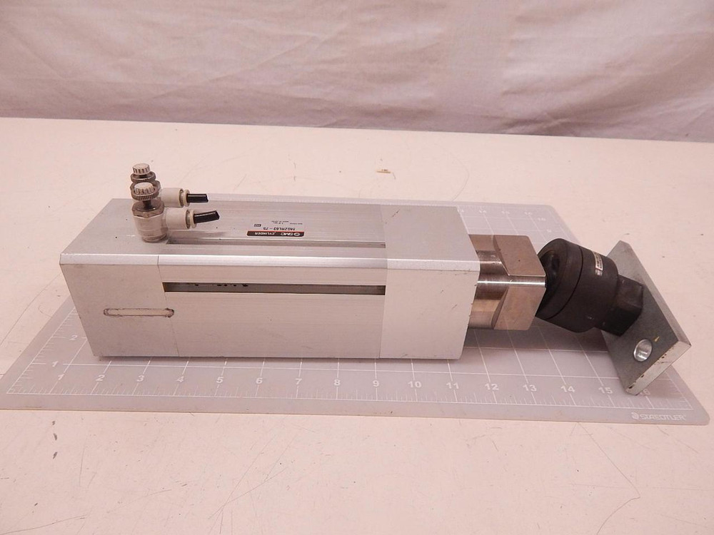 SMC MGZRL63-75 JB100-20-250 PNEUMATIC CYLINDER W/ FLOATING JOINT T83172