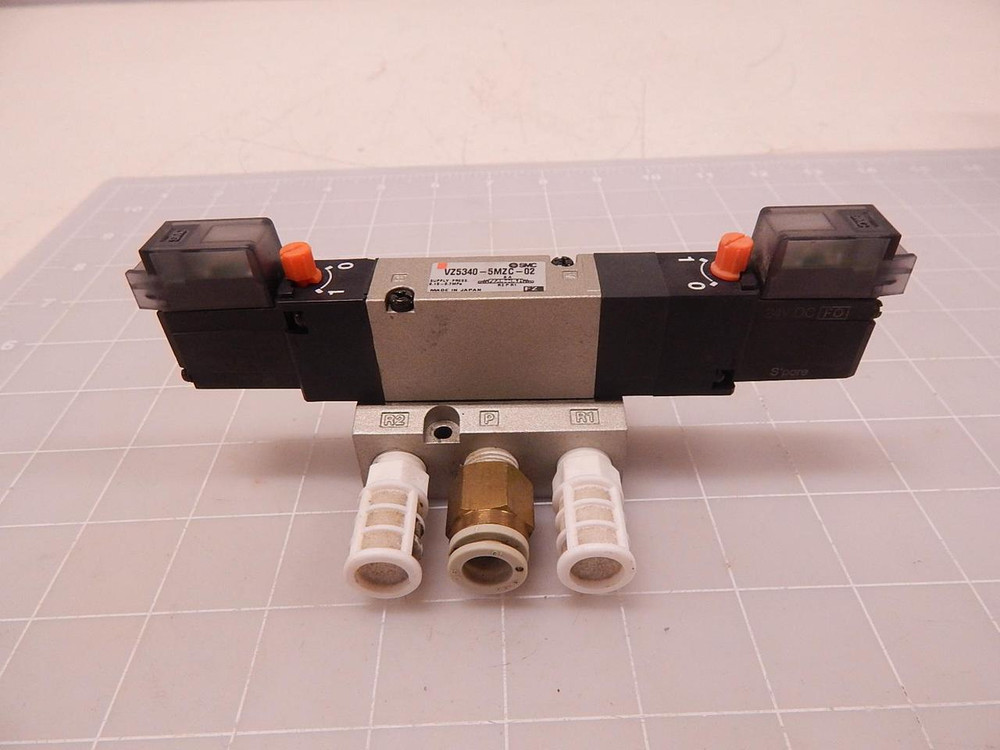 SMC VZ5340-5MZC-02 SOLENOID VALVE W/ MANIFOLD T83418