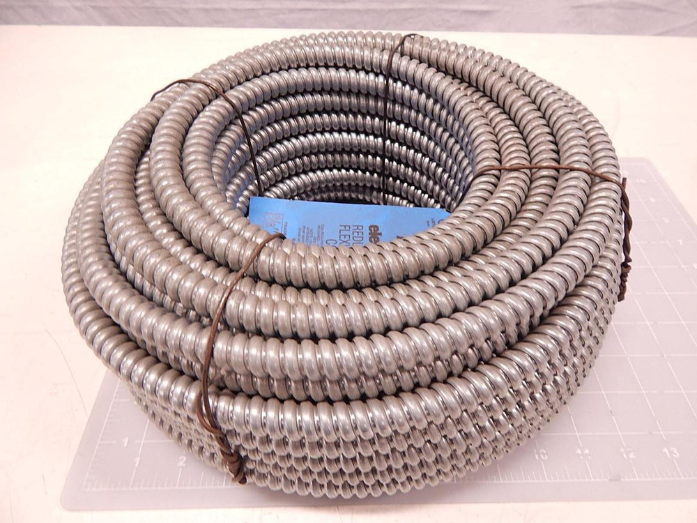 LOT OF 100 BLUE RIBBON BR-10 3/8'' 30M/100 FT REDUCED WALL FLEXIBLE STEEL CONDUIT T83997