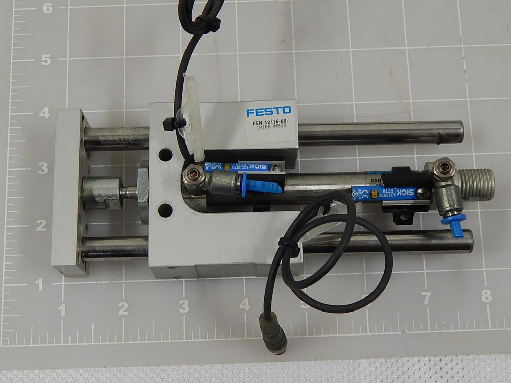 FESTO FEN-12/16-60-19168 W802 PNEUMATIC GUIDE UNIT T86583