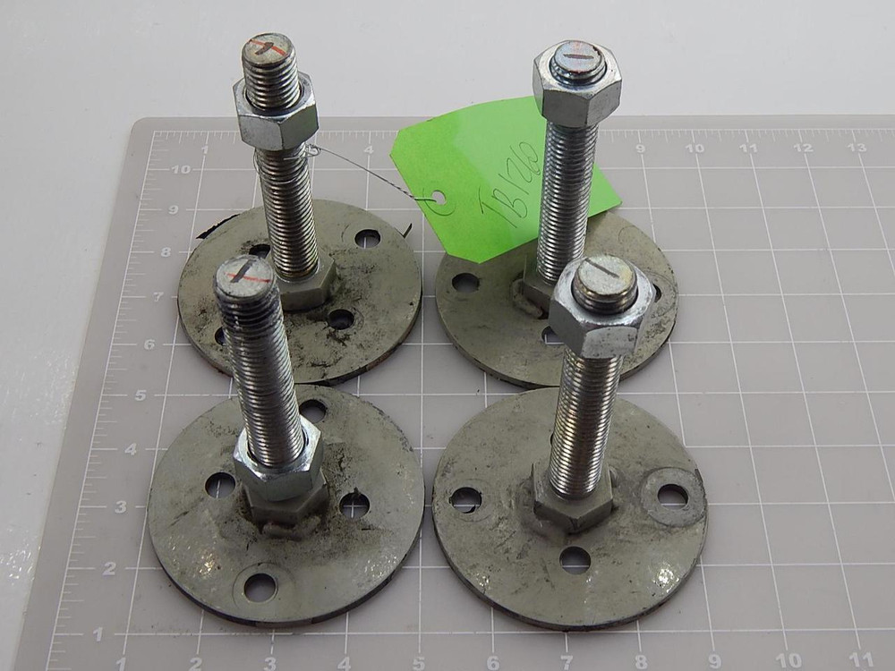 LOT OF 4 INDUSTRIAL TABLE LEVELING FEET BASE T88191
