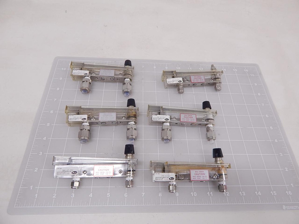 Lot of 6 Dwyer RMA-42-SSV Flowmeters T92062 For Sale