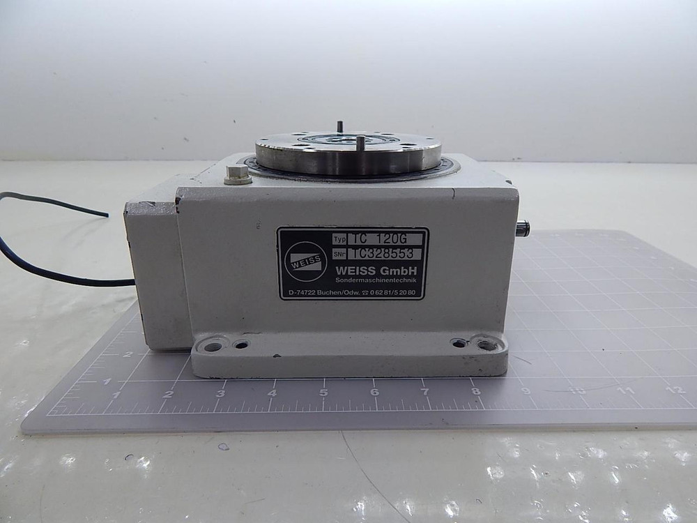 Used WEISS TC 120G 2 POSITION FIXED STATION ROTARY INDEX TABLE surplus ...