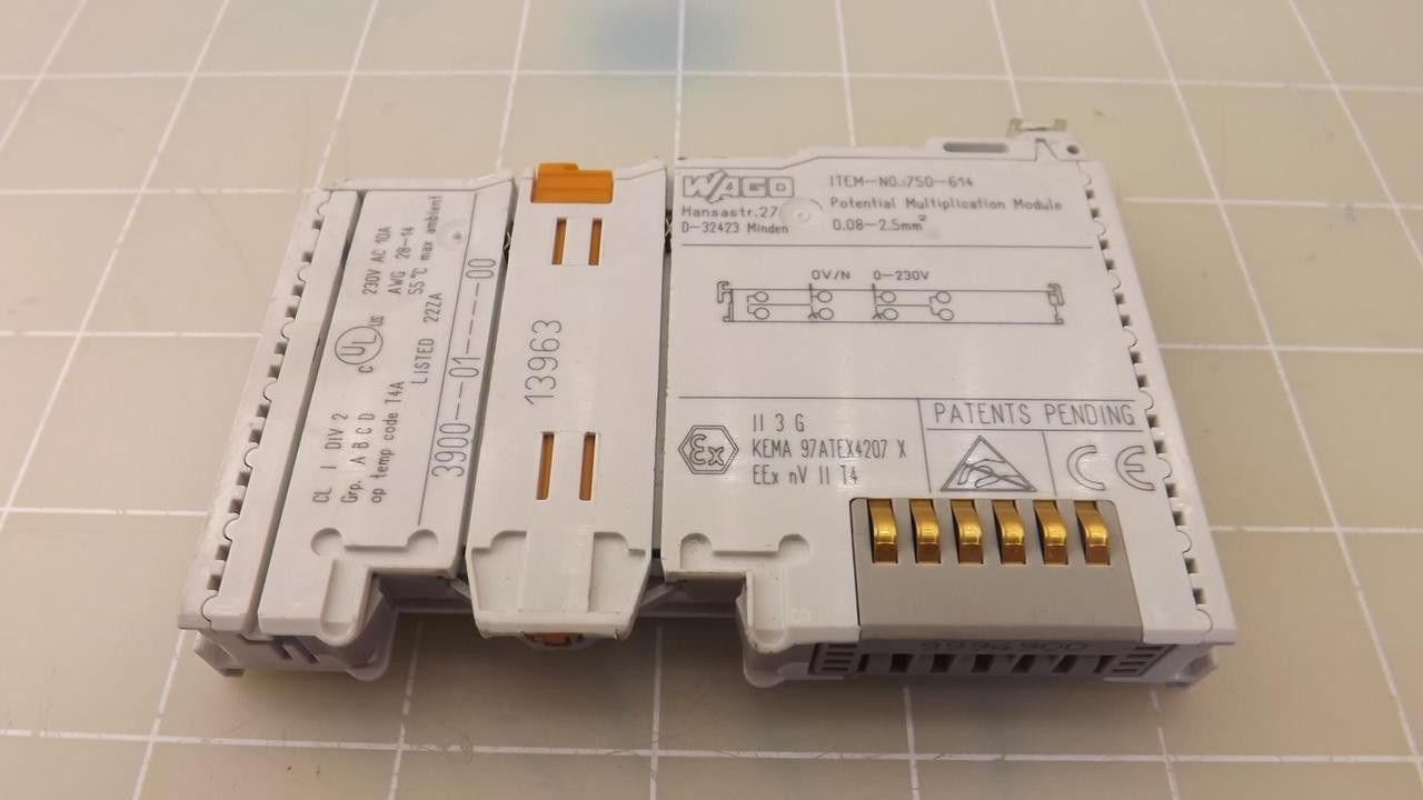 WAGO 750-614 MODULE W/ POWER TERMINAL T29740