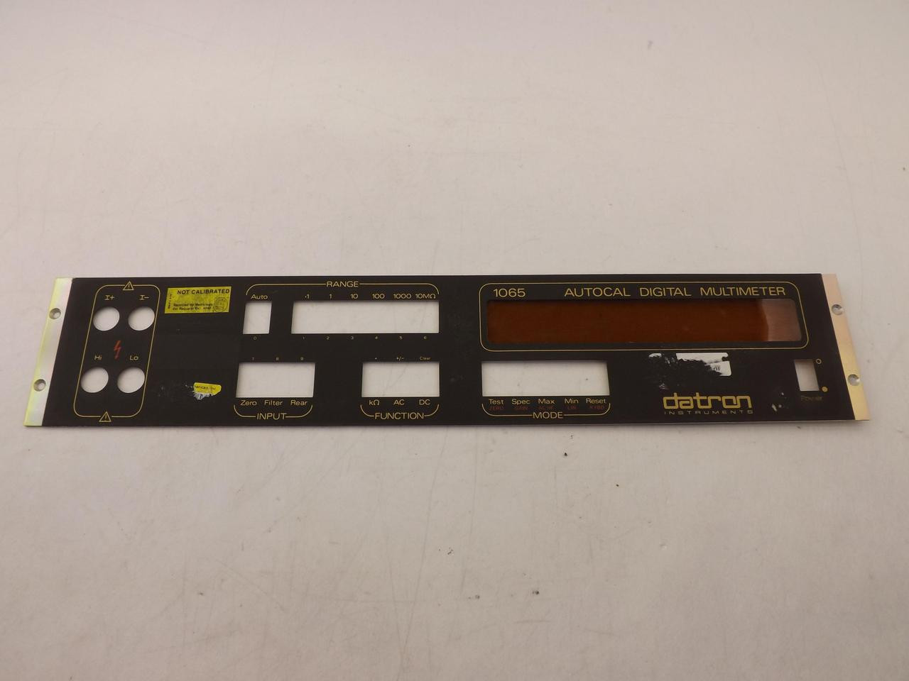 DATRON 450260-1 AUTOCAL DIGITAL MULTIMETER FRONT PANEL T43171