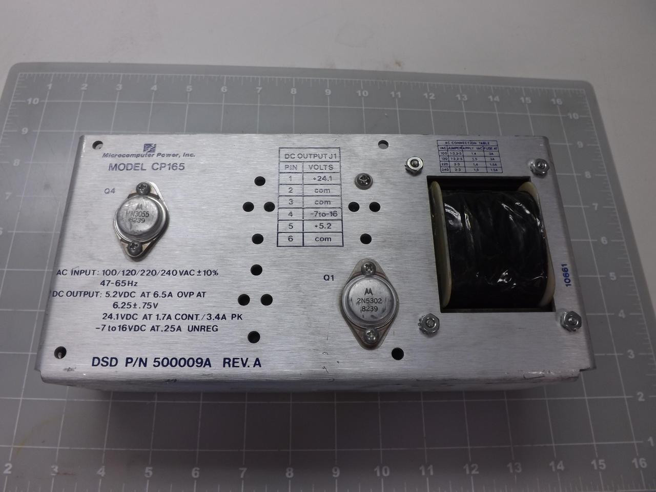MICROCOMPUTER POWER 500009A CP165 POWER SUPPLY T48959
