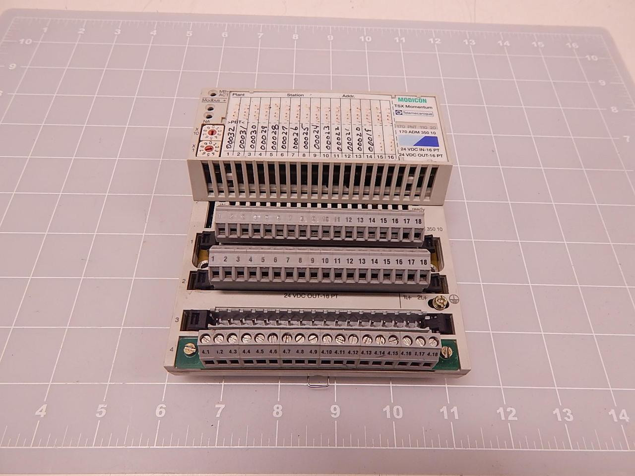 SCHNEIDER AUTOMATION 170 ADM 350 10 042 707 562 TSX MOMENTUM I/O BASE T80267