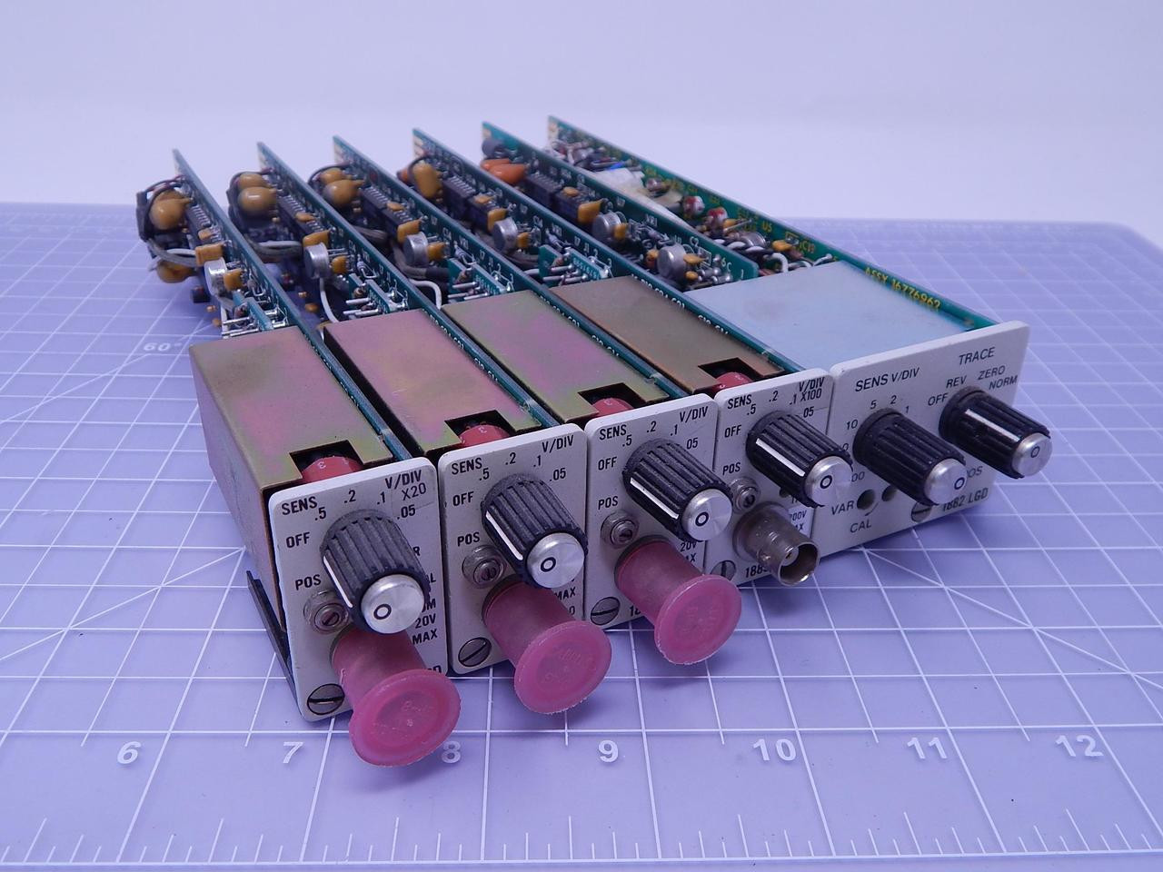 Lot of 6 Honeywell 1883A-MPD Amplifier Plug In Cards And Low Differential Amplifier T109524 For Sale