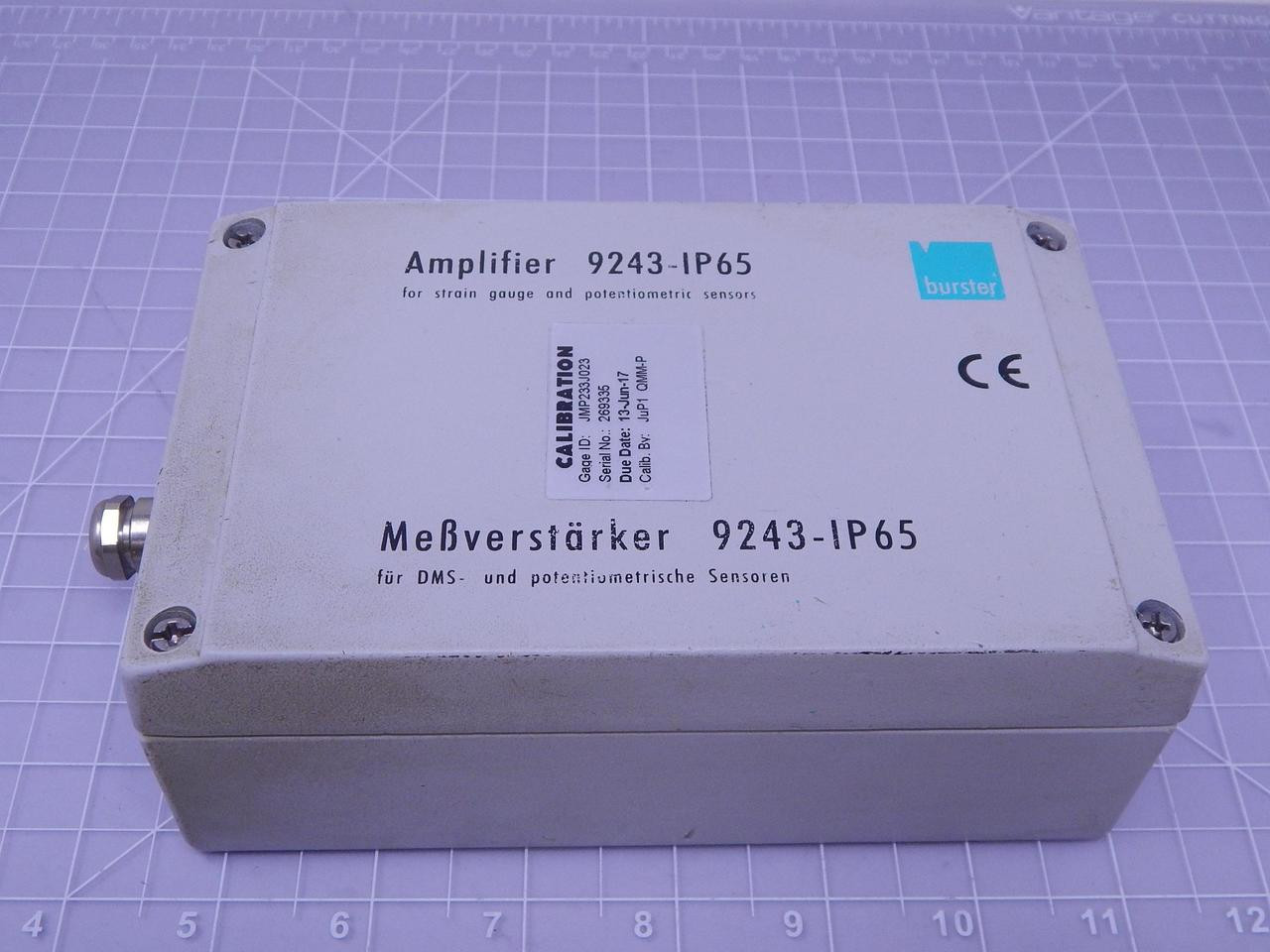 Burster 9243-IP65 Strain Gauge & Potentiometer Sensor Amplifier T118944 For Sale