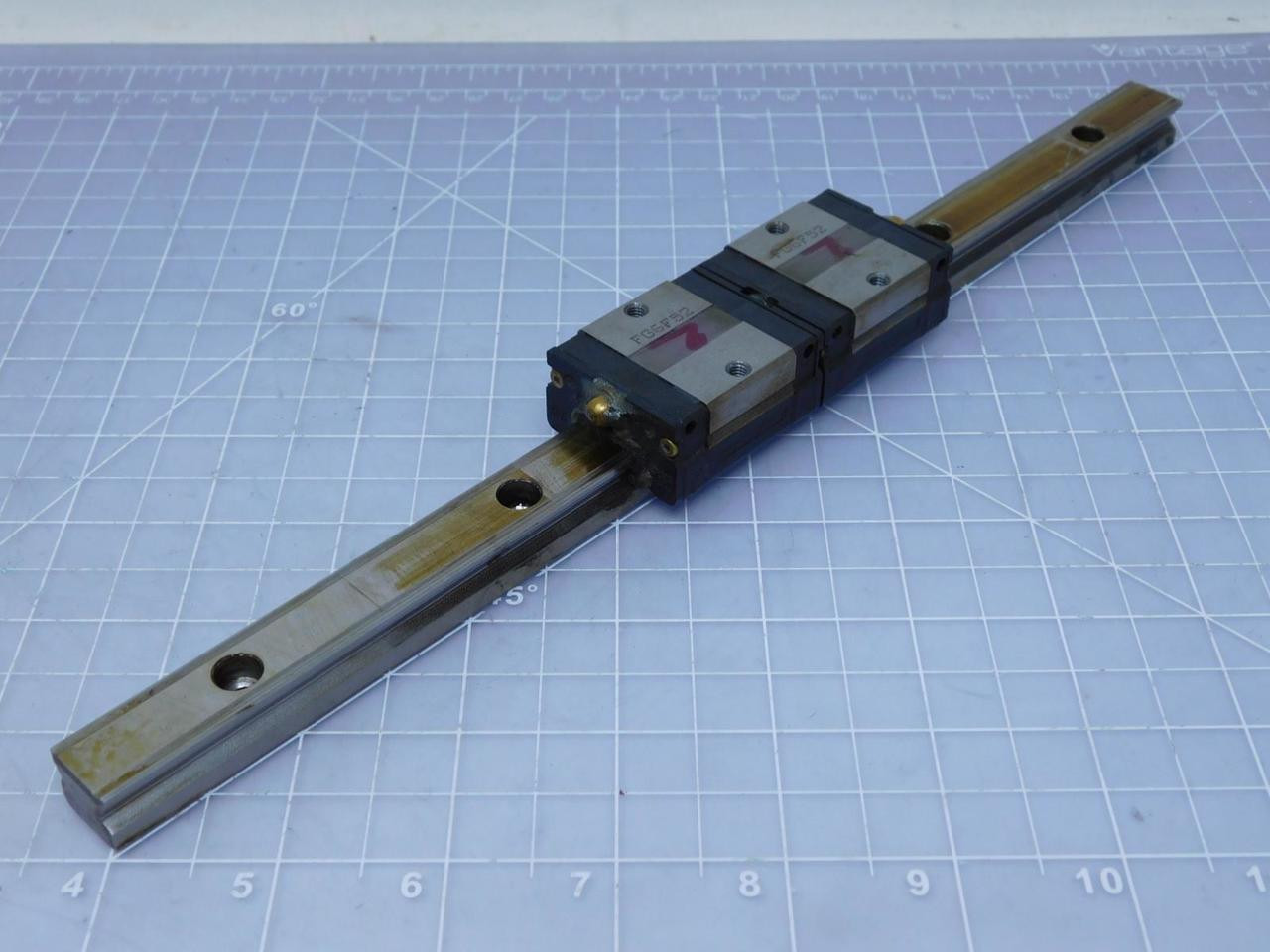 Lot of 2 FG6F52 Linear CNC Bearing on 12 Inch rail T118973 For Sale
