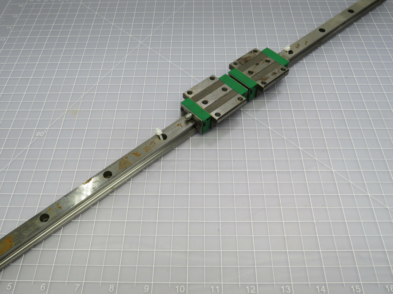 Lot of 2 INA KWVE15B G3 V1  Linear Bearings Blocks w/23 In Linear Rail For Sale