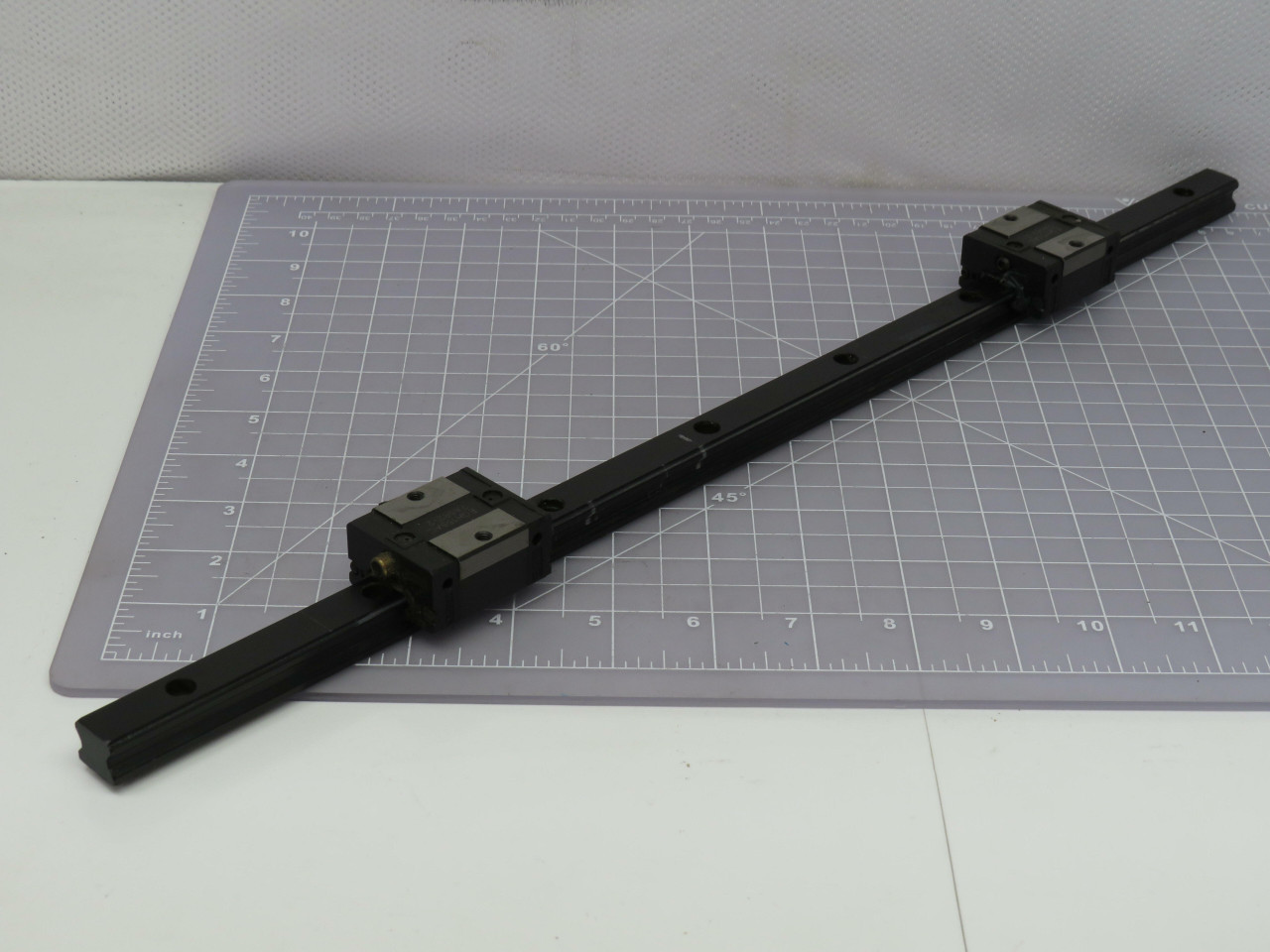 Lot of 2 Hiwin EGH15SAC  EG15 Linear Bearing Blocks In a 18 1/2 In Linear Slide Rail For Sale