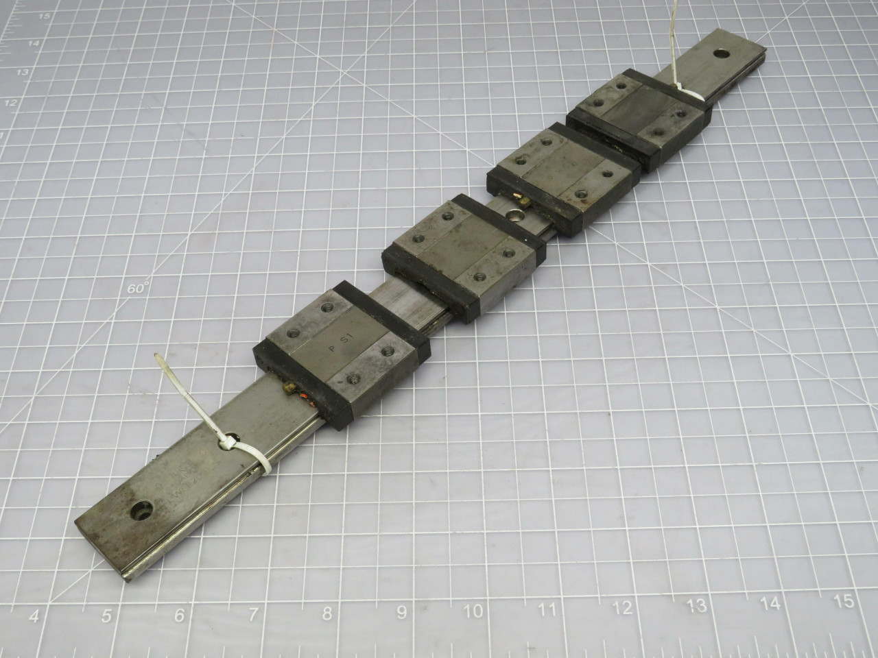 Lot of 4 IKO LWLF30 BCS  Linear Bearing Blocks w/ 15 In Rail For Sale