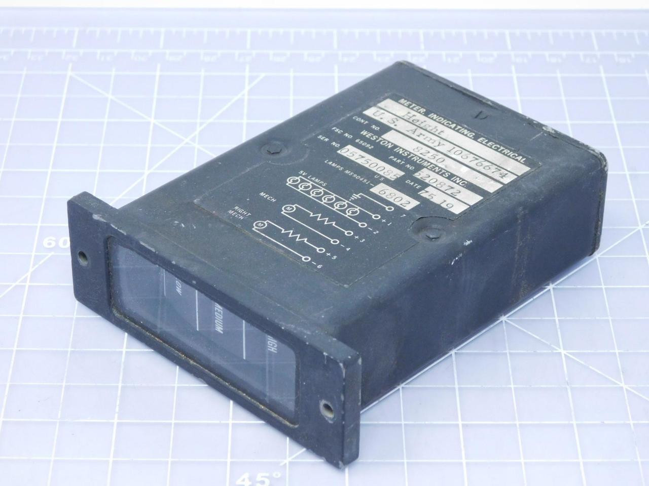 Weston Instruments 520872 ANMETER Height 10676674 T122692 For Sale
