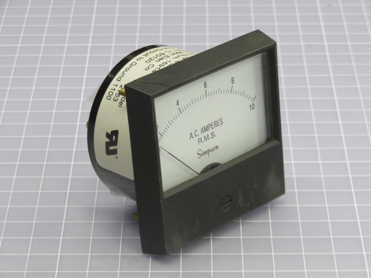 SIMPSON  16914  AMPERES PANEL METER  For Sale