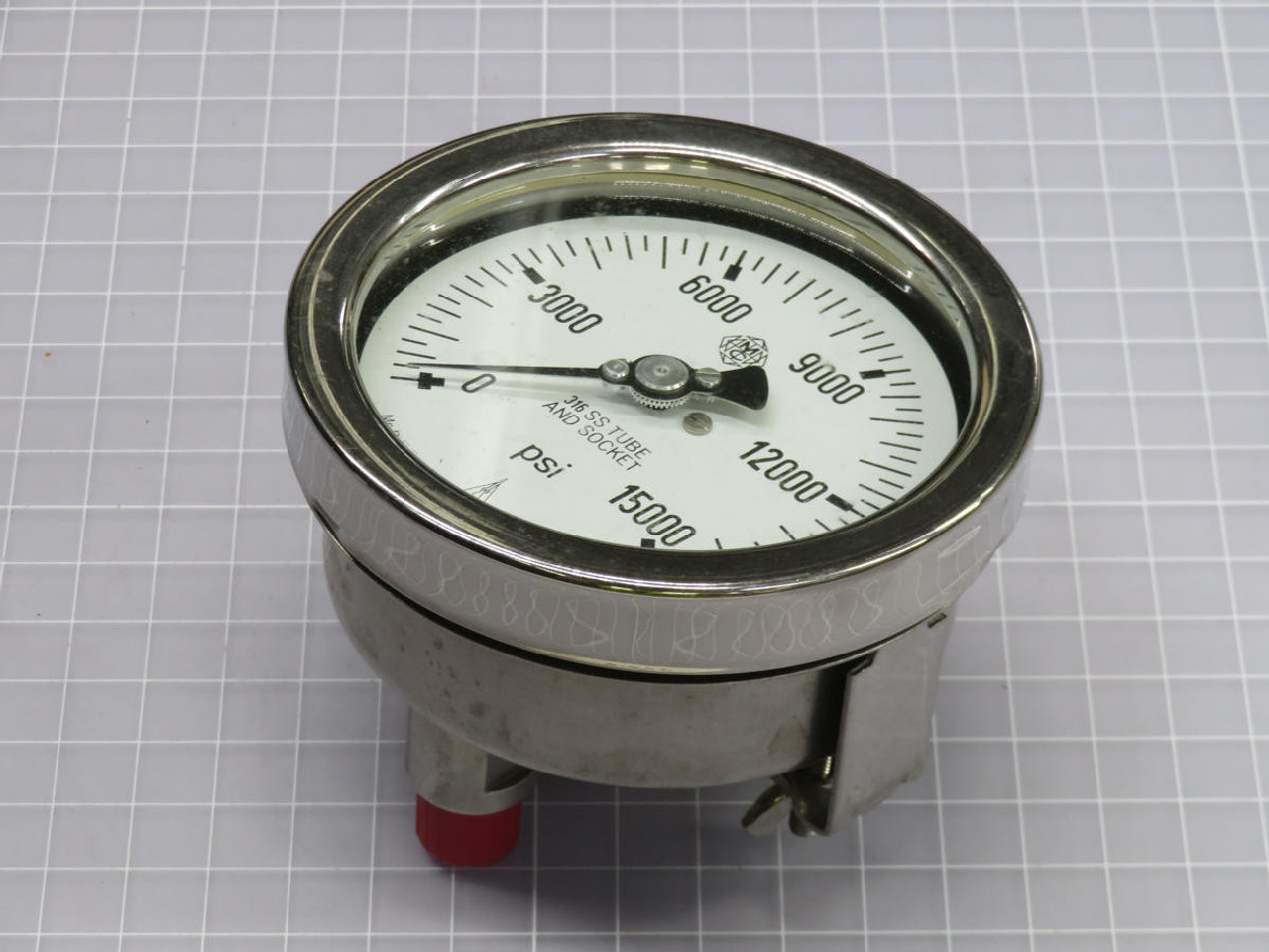MCDANIEL CONTROLS    PRESSURE GAUGE 15,000 PSI  For Sale