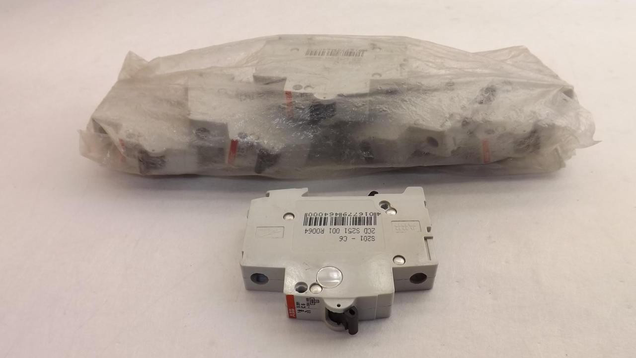 LOT OF 7 ABB S 201 C6 CIRCUIT BREAKERS T22168