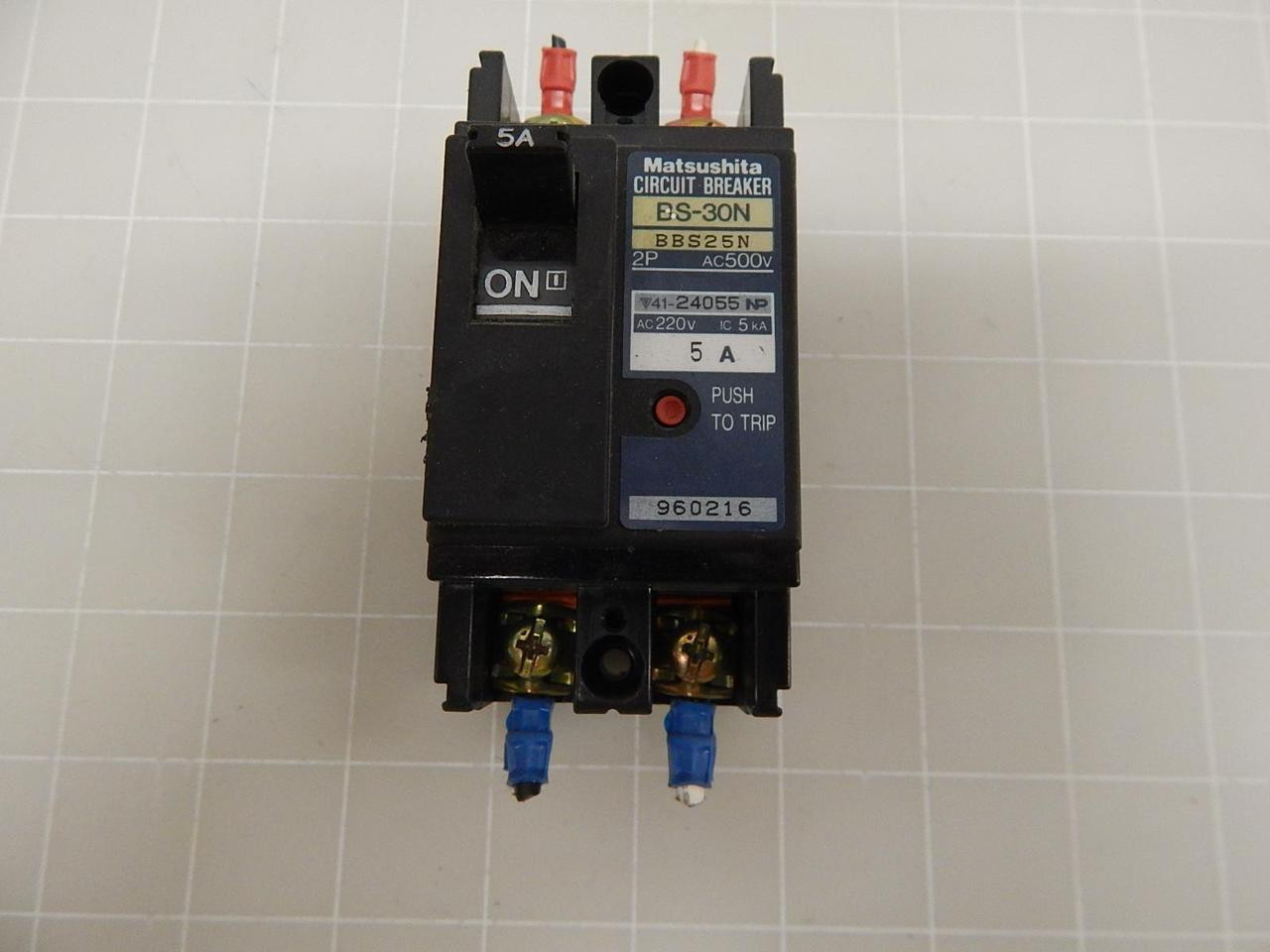 MATSUSHITA BS-30N BBS25N 2P 5 A CIRCUIT BREAKER T62659