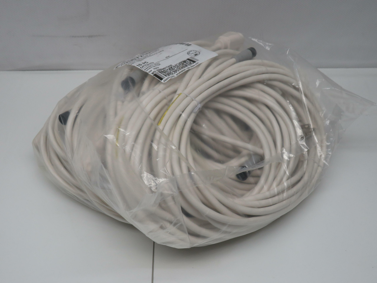 Lot of 10 Brad Connectivity 1200721089 9015784 Micro To NEMA 5-15P Assembly 3-Pole Female/Male 24 Ft 18/3 AWG White PVC SJTW For Sale