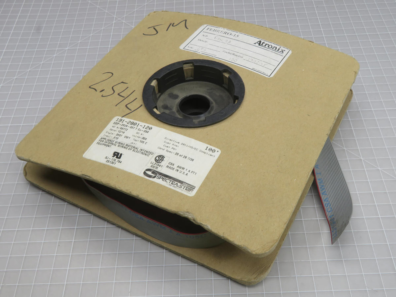 Lot of 75 FT Amphenol   191-2801-120  Spectra-Strip Flat Cables  For Sale