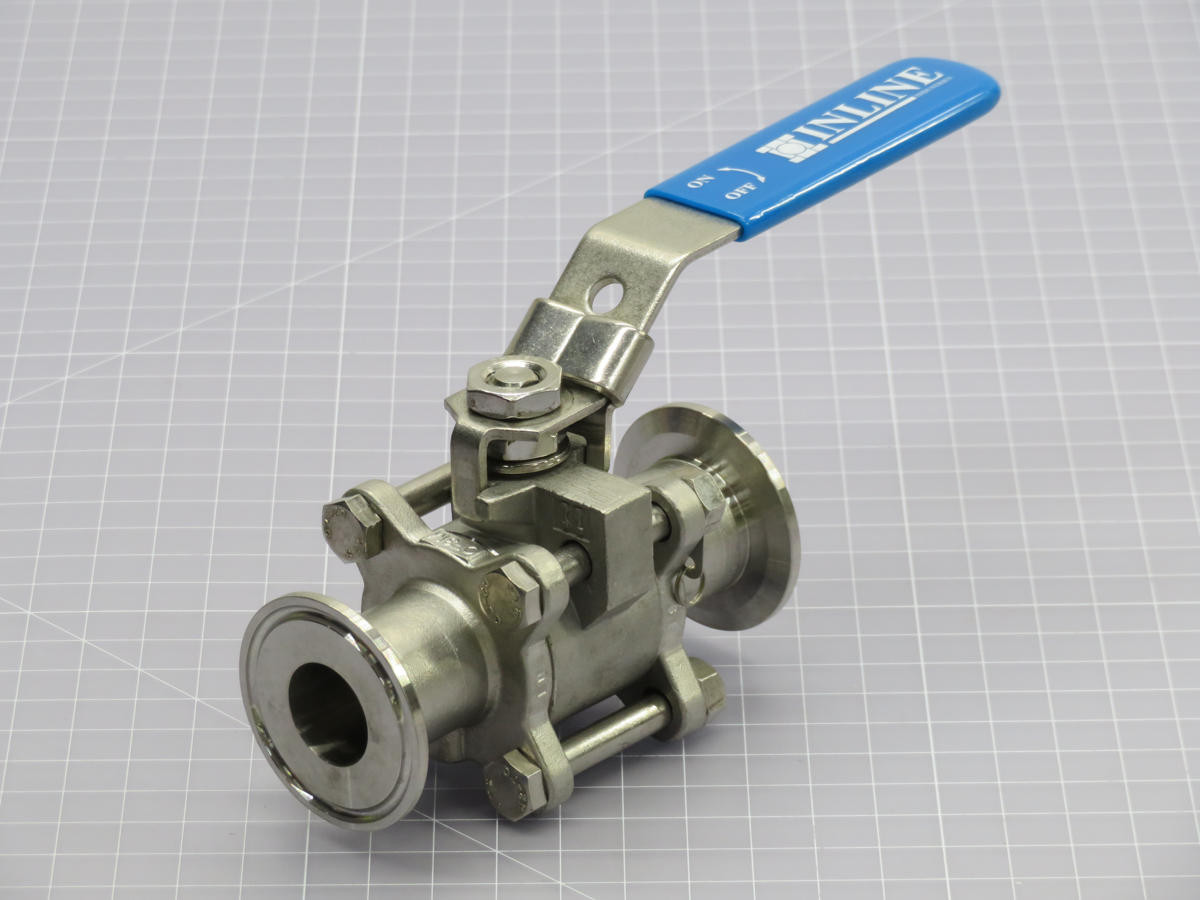 New INLINE CF3M STAINLESS STEEL FLANGE BALL VALVE T217941 surplus at a ...