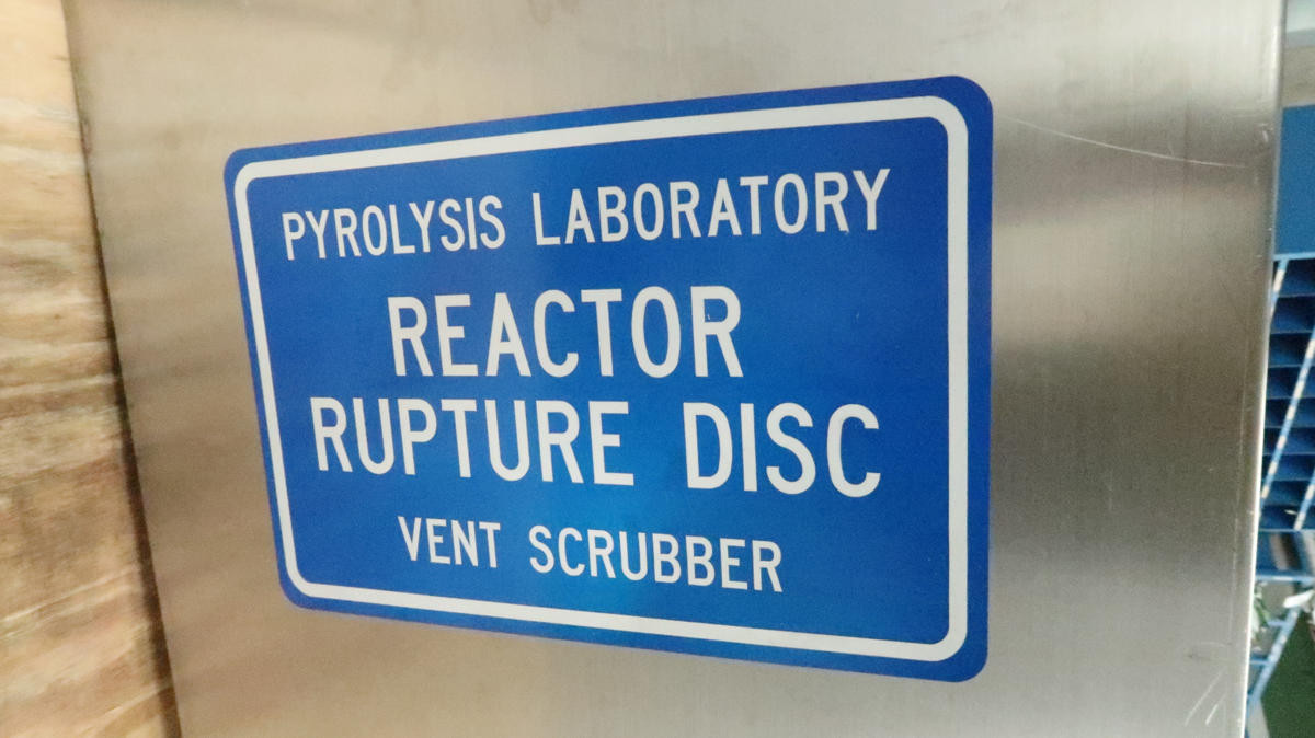 A&N Pyrolysis Laboratory Reactor Rupture Disc Vent Scrubber