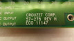 CROUZET 57-278 PB-24SM PLC RELAY BOARD T27330