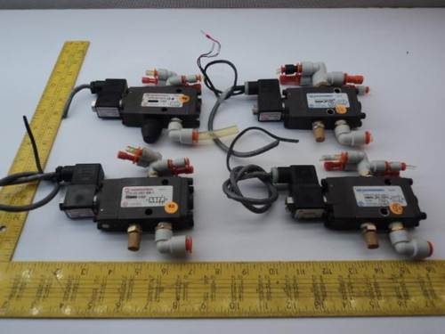 LOT OF 4 NORGREN  375-02-007-68-1 CONTROL VALVES 30-150PSI T17172