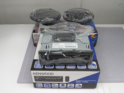 Kenwood KDC-122U KFC-1665S  CD-Receiver with USB Interface and Flush Mount Speaker  For Sale