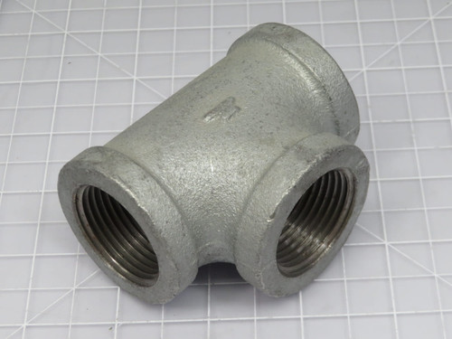 Lot of 4     Galvanized Pipe Tee 1"  For Sale