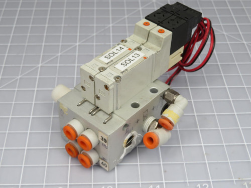 SMC VQZ1151R-5L0 SOLENOID VALVE ASSEMBLY T199455