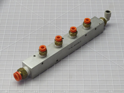 MSI  1-14-80179/C  Aluminum Block Pneumatic Distributor   For Sale