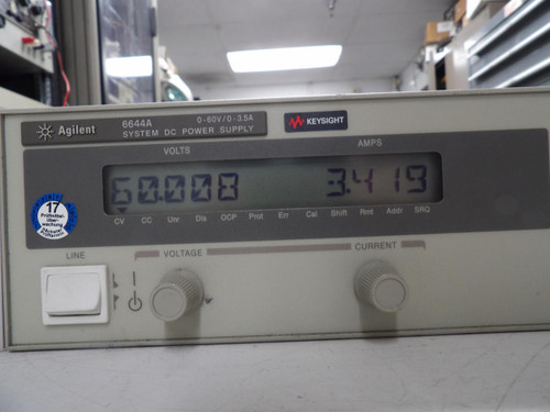 AGILENT 6644A SYSTEM DC POWER SUPPLY 0-60V, 0-3.5A M4193