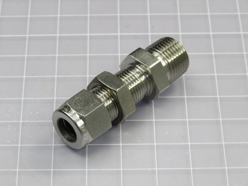 Lot of 2  Parker  6MBC6N-316  A-Lok Bulkhead Connector Tube Fittings  For Sale