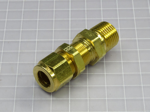 Lot of 5  Parker  8MBC8N-B  Tube Fitting NPT Male Bulkhead Connector  For Sale