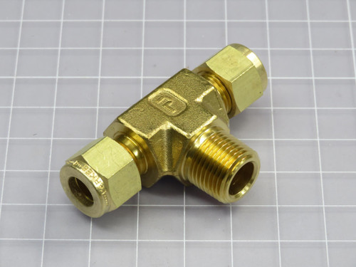 Lot of 5  Parker  6MBT6N-B  Compression Tube Male Branch Tee  For Sale