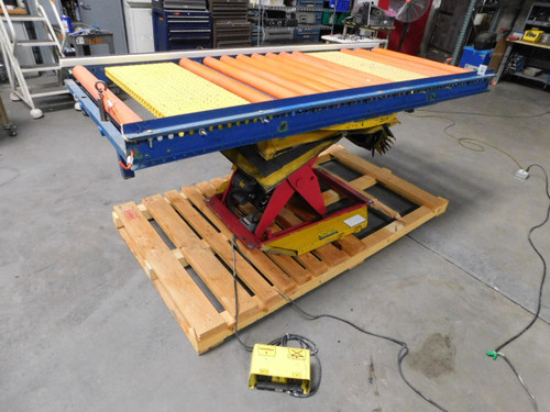 Southworth  PPH4-24  Hydraulic Pallet Level Loader, With Roller Conveyor 4000 lb  For Sale