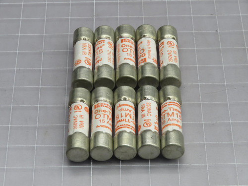 Lot of 10 MERSEN  OTM15  FAST-ACTING MIDGET FUSE CLIP MOUNT  For Sale