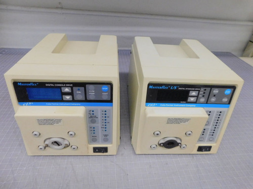 LOT OF 2 COLE PARMER 7523-30, 7523-50 MASTERFLEX & MASTERFLEX L/S PERISTALTIC PUMP M5859
